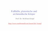 Fub¤lle, platonische und archimedische K¶ koepf/Vortrag/Fussball-2006.pdf  Ein Fuball als Polyeder