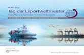 Tag der Exportweltmeister - exportmanager-online.de · Bereich Outbound logistics. sie startete ihre Karriere bei vdM Metals 1992. Zu den auf-gaben des Bereichs Outbound logistics