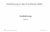 Einführung - fwl.wi.tum.de · Lehrstuhl für Forstliche Wirtschaftslehre 6 Prof. Dr. Martin Moog Fragestellungen in den einzelnen Teildisziplinen der BWL Beschaffung Optimierung
