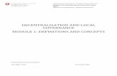 DECENTRALISATION AND LOCAL GOVERNANCE - admin.ch .DECENTRALISATION AND LOCAL ... module of a series