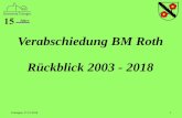 Verabschiedung BM Roth Rückblick 2003 - 2018 · Verabschiedung BM Roth 02. Feb. •Ministerpräsident Teufel zu Besuch in Tuningen 2004 2003 -2018 Tuningen, 27.12.2018 3 Jun. u.
