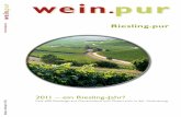 wein pur - von-winning.de · wein • pur Beilage zu wein.pur 5 / 2012 Riesling.pur 2011 – ein Riesling-Jahr? Fast 400 Rieslinge aus Deutschland und Österreich in der Verkostung