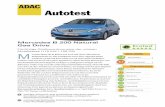 Autotest - ADAC: Allgemeiner Deutscher Automobil-Club · Autotest Mercedes B 200 Natural Gas Drive Fünftürige Großraumlimousine der unteren Mittelklasse (115 kW / 156 PS) ercedes