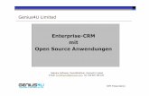 Enterprise-CRM mit Open Source Anwendungenprogramm.openrheinruhr.de/2009/attachments/5_ORR - SugarCRM.pdf · CRM Präsentation Genius4U Limited Erster SugarCRM Partner in Deutschland