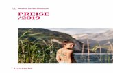 PREISE /2019 · Spiroergometrie / Stoffwechselmessung 45 min 170 Erstellung eines individuellen Trainingsprogramms ab 60 Anlegen eines Meditapes ab 30 EMS (Elektrische Muskelstimulation)