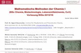 Mathematische Methoden der Chemie I - tu-braunschweig.de · Seite 6, Bauerecker, Mathematische Methoden der Chemie I Folienzusammenstellung zur Vorlesung . Die folgende Zusammenstellung