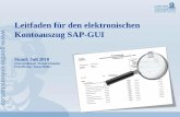 Leitfaden für den elektronischen Kontoauszug SAP-GUI · Wie in Excel kann die Breite der Spalten verändert werden oder die „Optimale Spaltenbreite“ als Option ausgewählt werden,