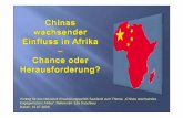 Vortrag für das Netzwerk Entwicklungspolitik Saarland zum ... · 2 Historischer Überblick Ziele, Interessen und Strategien Chinas in Afrika Wirtschaftskooperation Fallbeispiel Angola