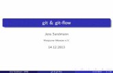 git & git-flow - wiki. vortrag_git_git_flow.pdfPDF fileUberblick 1 git Versionskontrolle Allgemein VCS mit git 2 git ow 3 git nutzen 4 Anhang Jens Sandmann (WZ) git & git-ow 14.12.2013
