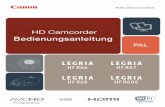 HD Camcorder Bedienungsanleitung - cdn.billiger.com · 4 REGIONEN DER BENUTZUNG LEGRIA HF R68, LEGRIA HF R67 und LEGRIA HF R66 erfüllen die Richtlinien zur elektromagnetischen Verträglichkeit