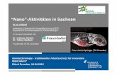 “Nano”-Aktivitäten in Sachsen · Seite 3 Materialforschung und Toxikologie … müssen Hand in Hand arbeiten Technische Forschung mit Risiko-/ Vorsorgestudien begleiten!