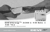 Installationshandbuch DEVIreg™ 330 (-10 bis + 10 °C) · Weitere Informationen zu diesem Produkt finden Sie auch auf: devireg.devi.com 1.1 Technische Spezifikationen Betriebsspannung