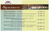 Speisen - sg-wannweil.desg-wannweil.de/wp-content/uploads/2019/05/SGW-Speisekarte-Standard-NEU.pdf · Wurstsalat mit Brot 5,50 E Wurstsalat schwäbische Art mit Brot 5,50 E Wurstsalat