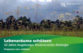 Lebensräume schützen - augsburg.de · Liebe Augsburgerinnen und Augsburger, sehr geehrte Damen und Herren, vor zehn Jahren hat Augsburg eine Biodiversitäts-Strategie beschlossen.
