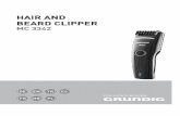 HAIR AND BEARD CLIPPER - produktinfo.conrad.com · 6 3_DEFGH SICHERHEIT _____ 7 Das Gerät darf nicht in Betrieb genommen werden, wenn das Gerät selbst oder der Netzadapter sichtbare