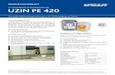 PRODUKTDATENBLATT UZIN PE 420 - bodenversand24.de · 3 auf Spanplatten P4 – P7 und OSB 2 – OSB 4-Platten 3 auf Warmwasser Fußbodenheizung 3 für die Beanspruchung mit Stuhlrollen