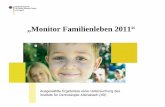 „Monitor Familienleben 2011“ - BMFSFJ · Positive des Frage: "Halten Sie das Elterngeld alles in allem für eine gute oder keine gute Regelung?" Schaubild 5 16 2006 67 15 2007