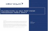 Kundeninfo SAP 03 2017 - abresa.de · Soweit von SAP bereits bis 09.03.2017 veröffentlicht, sind auch die wichtigeren Hinweise aus dem April Patch E6/B2/40 dabei. Wir stellen Ihnen