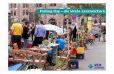 Parking Day 2017 - gliederungen.vcd.org · Parking Day NürnbergMitmachenMitmachen am Freitag 15.09.2017 am Freitag 15.09.2017 Öffentliche Parkplätze verwandeln sich für eineneinen