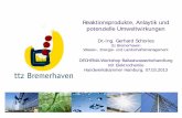 Reaktionsprodukte, Anlaytik und potenzielle Umweltwirkungen · Wasser-/ Energie- und Landschaftsmanagement. Bleiben Sie besser – ttz Bremerhaven. Wir – das Team des ttz Bremerhaven