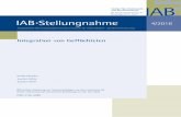 IAB Stellungnahme 4/2016doku.iab.de/stellungnahme/2016/sn0416.pdf · IAB-Stellungnahme 4/2016 2 Integration von Geflüchteten . Herbert Brücker . Joachim Möller . Joachim Wolff