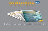 Jahresreviewerliste 2017 - industrie-management.de · Jahresreviewerliste 2017 2 Verlag 2017 Die Redaktion bedankt sich ganz herzlich bei allen Gutachtern, die Beiträge für die