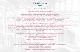 RHEMA · Folgend finden Sie ausgewählte Seiten aus einem Buchprojekt des Rhema-Verlags, Münster Frank Pohle Glaube und Beredsamkeit Katholisches Schultheater in Jülich-Berg,
