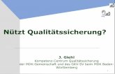 Vortrag 3 042011 - kcqq.de · KCQ Präsentationsveranstaltung_KCQ/SEG7_Giehl_12.04.2011 Suche MA REV RCT Übersicht Fallkontroll-Studie 1. QS und Q-verbesserung* 1 3 15 0 0 19 2.