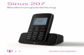 Sinus 207 - telekom.de · † Die Forschung hat gezeigt, dass in bestimmten Fällen medizinische Geräte durch eingeschaltete tragbare Telefone (DECT) beeinflusst werden können.