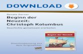 Renate Gerner Beginn der Neuzeit: Christoph Kolumbus · Das Werk als Ganzes sowie in seinen Teilen unterliegt dem deutschen Urheberrecht. Der Erwerber des Werkes ist berechtigt, das