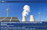 Gesamtenergiebilanz von Erneuerbaren Energien in der Schweiz · dem support team der SATW: Beatrice Huber, Adrian Sulzer, Nicole Wettstein (SATW) den Teilnehmern des Expertenworkshops