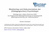 Monitoring und Dokumentation der (Pädagogischen) Psychologie · Günter Krampen Monitoring und Dokumentation der (Pädagogischen) Psychologie Beiträge des Leibniz-Zentrums ZPID