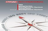 IMS Integriertes Management System Integrated · 4 1.1 – Genehmigung und Freigabe Das IMS-Handbuch beschreibt die Grundlagen, die im gesamten Bereich des HYDAC Firmenverbundes Anwendung