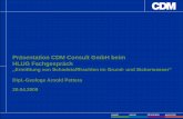 Präsentation CDM Consult GmbH bei - hlnug.de · PDF fileumwelt wasser infrastruktur geotechnik 20.04.2009 Präsentation CDM Consult GmbH beim HLUG Fachgespräch