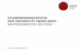 STUDIERENDENSTATISTIK DER UNIVERSITÄT ... - uni-heidelberg.de · 5. Die Studierendenstatistik berücksichtigt nur Lehrleistungen für Studierende, die im betreffenden Fach immatrikuliert