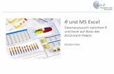 R und MS Excel · MS Excel und R über XLConnect • Das Paket XLConnect wird durch die Mirai Solutions GmbH (Schweiz) zur Verfügung gestellt. • Das Paket XLConnect stellt leistungsfähige