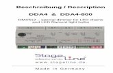 Beschreibung / Description DDA4 & DDA4-800 · DDA4 5 (subjektiv) auch bei einem kleinen DMX512 Stellwert haben (1digit), kann am DDA4 für jeden Kanal zwischen zwei Lampenoffsets