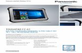 TOUGHPAD FZ-G1 - business.panasonic.de · Panasonic empfiehlt Windows 10 Pro. TOUGHPAD FZ-G1 DAS FULL RUGGEDIZED WINDOWS 10 PRO TABLET MIT 10,1" FULL-HD OUTDOOR DISPLAY Das Toughpad