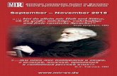 September – November 2018 · Iwan Turgenjew – ein russischer Europäer Ein literarisches Festival zum 200. Geburts tag des Schrift-stellers Iwan Sergejewitsch Turgenjew Ausstellung