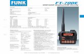 FT-70DE - funkamateur.de Frontansicht Display Zubehör (optional) 1 - Antenne, auf SMA-Buchse aufgeschraubt 2 - PTT-Taste 3 - Mikrofon 4 - Monitortaste bzw. 1750-Hz-Rufton