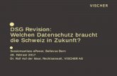DSG Revision: Welchen Datenschutz braucht die Schweiz in ... · − Ausgangslage und Treiber der DSG Revision − Ziele der Revisionsvorlage (VE-DSG vom 21.12.2016) − Grundsätzliche