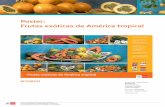 Poster: Frutas exóticas de América tropical · Abrir una papaya es siempre una sorpresa por sus colores, que van desde el amarillo profundo2 al naranja intenso, el rosa salmón