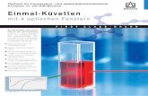 Einmal-Küvetten - brand.de · 9945 12 · Printed in Germany · V 0716 · WA0716 Einmal-Küvetten mit 4 optischen Fenstern UV-Küvetten mit minimaler Autofluoreszenz Technische Informationen