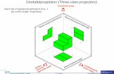 Dreitafelprojektion (Three-view projection) · Prof. Dr.-Ing. Dipl. Math. P. Köhler V2 – Folie 2 Konstruktionslehre 1 Dreitafelprojektion (Three-view projection) Aufgeklappte Raumecke