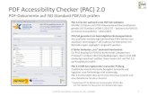 PDF Accessibility Checker (PAC) 2 · PDF filePDF Accessibility Checker (PAC) 2.0 PDF-Dokumente auf ISO Standard PDF/UA prüfen PAC 2.0 ist der weltweit erste PDF/UA-Validator. Mit