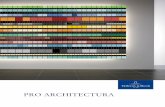 PRO ARCHITECTURA · 3 PRO ARCHITECTURA – eine der vielfältigsten Fliesenserien für Architektur Design. Unterschiedliche Formate und Farben für homo-gene Flächen, Farbharmonien