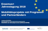 Erasmus+ Jahrestagung 2018 Mobilitätsprojekte mit Programm ... · 1 Lüneburg, 28.09.2018 Nationale Agentur für EU-Hochschulzusammenarbeit Mobilität von Einzelpersonen (Referat