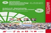Deutscher BetriebsräteTag Plenarsaal Bonn mm · Konferenz, Fachforen, Projektausstellung und InfoMesse Ein Angebot von [m]5-consulting in Kooperation mit: Progr A mm Arbeit 4.0 -