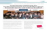 Gemeinsame Erklärung der Tarifkommissionen Karstadt ... · ver.di-Infos für die Beschäftigten von Karstadt, Karstadt Sports und Galeria Kaufhof Dez. 2018 Gemeinsame Erklärung