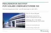 FRAUNHOFER-INSTITUT FÜR SOLARE ENERGIESYSTEME ISE · Die Windenergie produzierte im Jahr 2015 ca. 85 TWh und lag damit fast 50% über der Produktion im Jahr 2014. Die Produktion